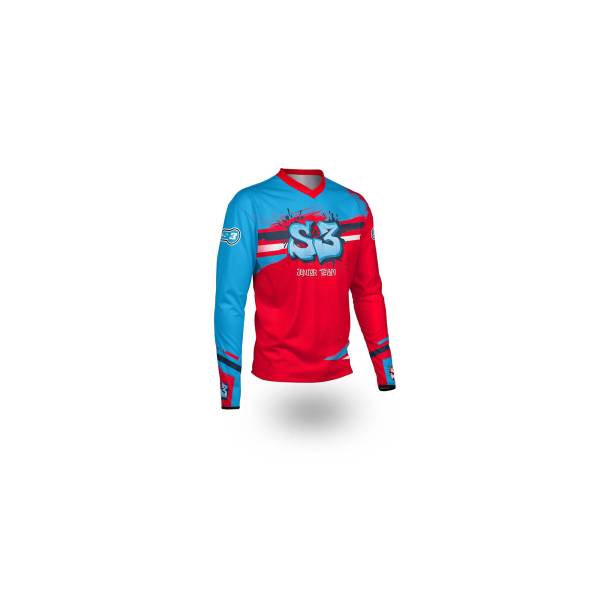 Camiseta S3 JUNIOR TEAM rojo-azul