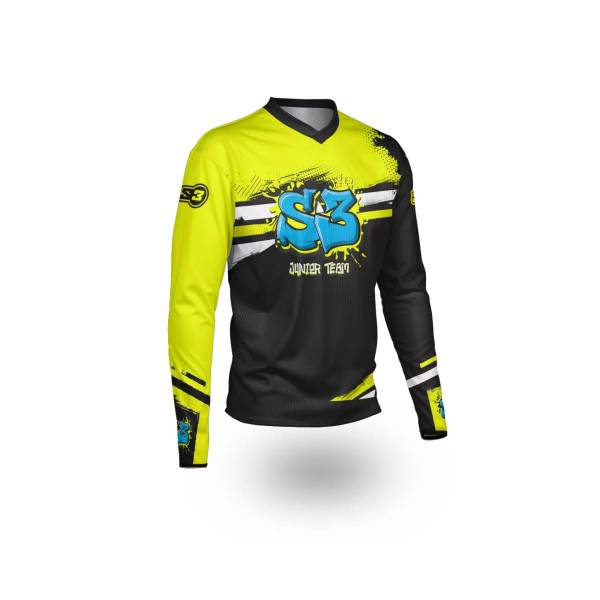 Camiseta S3 JUNIOR TEAM negro-amarillo