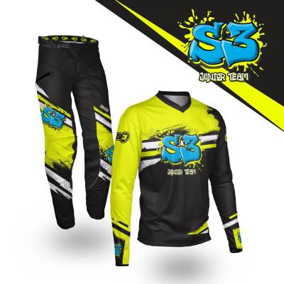 Pantalón S3 Junior Team negro-amarillo