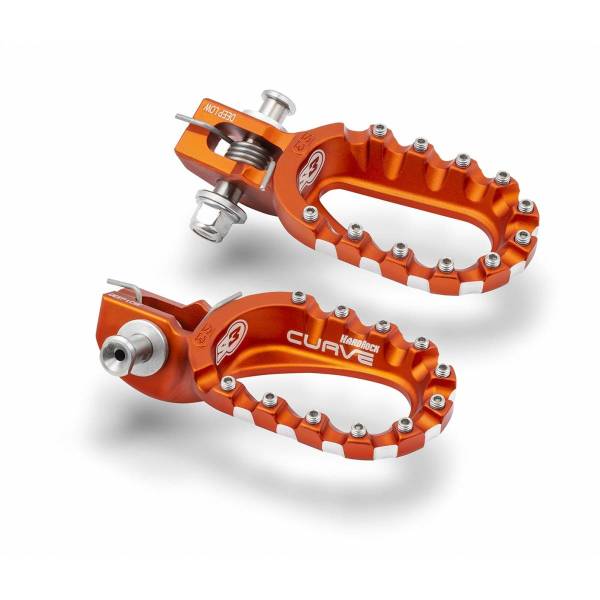 ESTRIBERAS S3 ALUMINIO KTM/HUSQVARNA/GAS GAS POSICIÓN ALTA NARANJA