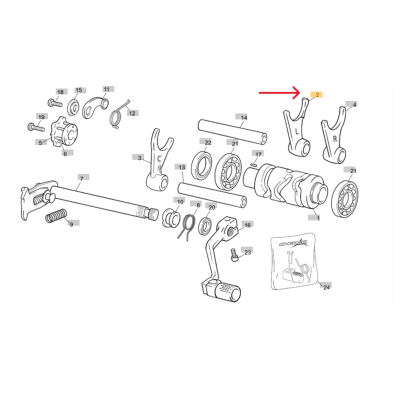 HORQUILLA L SELECTOR DE CAMBIO SHERCO/SCORPA