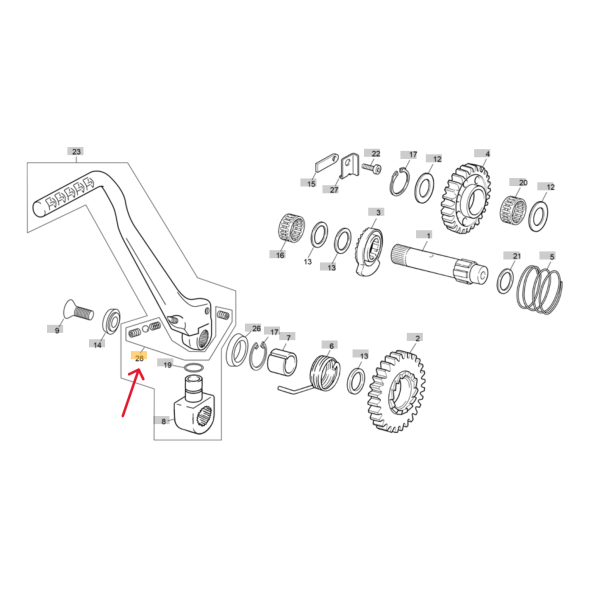 KIT REPARACIÓN PEDAL ARRANQUE SHERCO/SCORPA