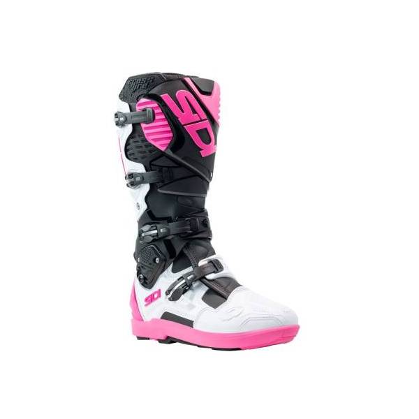 BOTAS SIDI CROSSFIRE 3 SRS NEGRO / BLANCO / ROSA